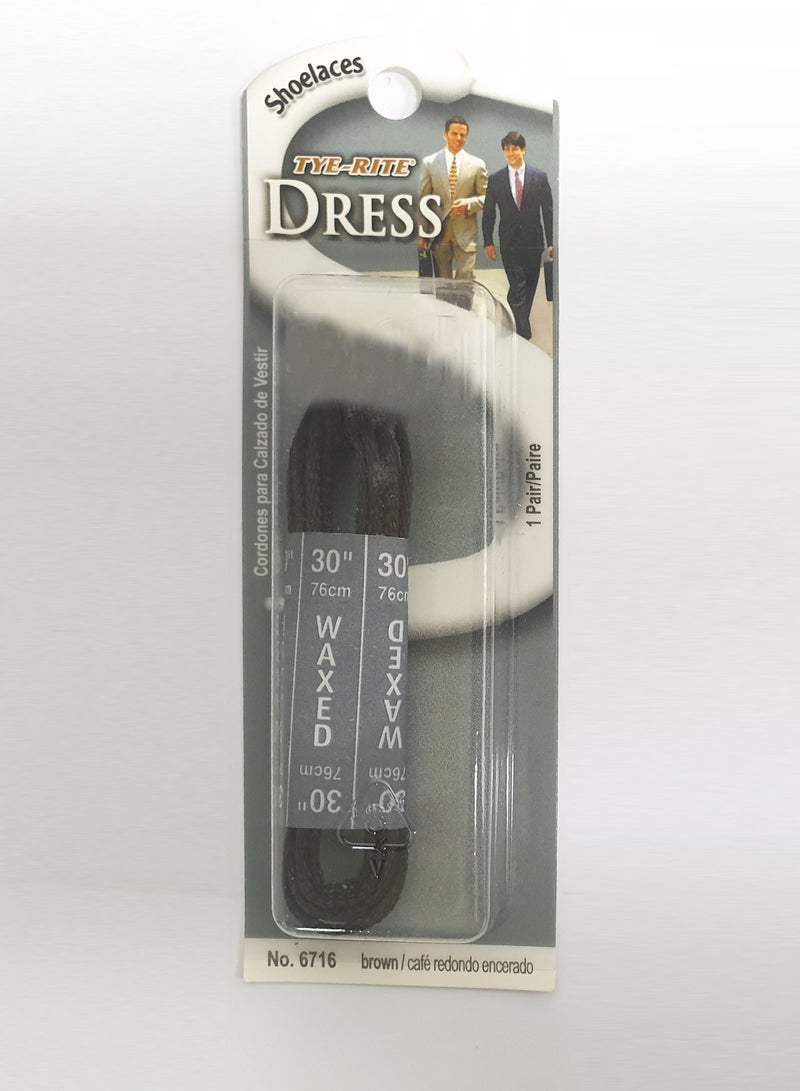 Dress Shoe Laces 76cm Waxed