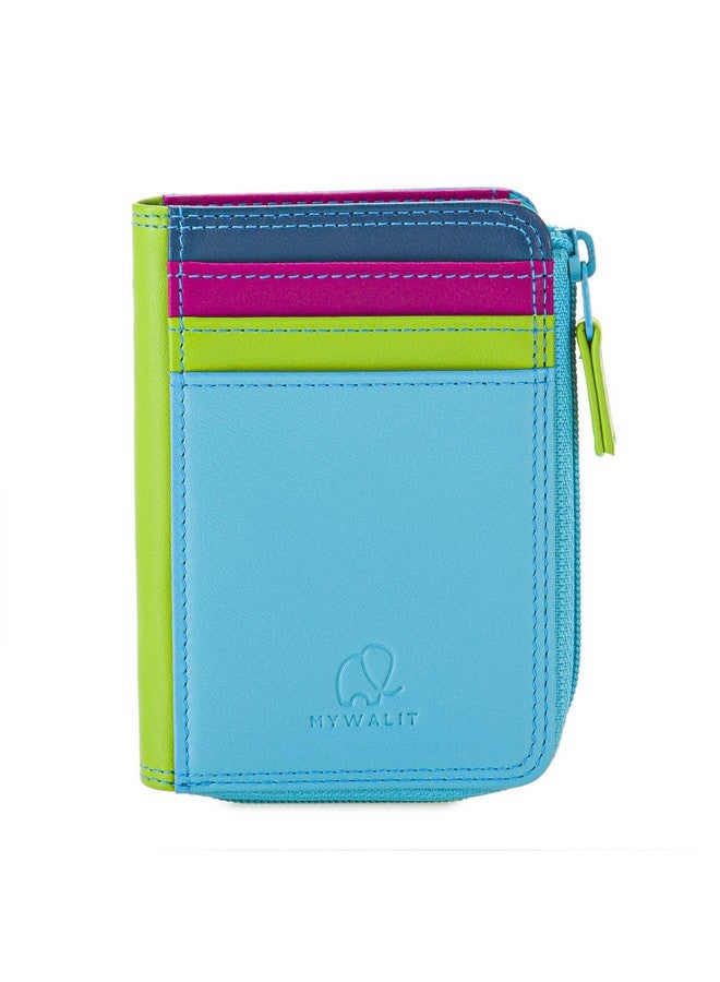 ماي واليت محفظة جلدية صغيرة بسحاب | 3 فتحات للبطاقات | نافذة للهوية وجيب للعملات المعدنية | ليغوريا | إكسسوار أنيق ومدمج للرجال والنساء | مثالي للاستخدام اليومي - Image 1