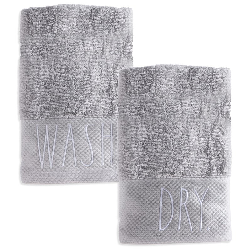 Rae Dunn Hand Towels Embroidered Decorative Hand Towel for Kitchen and Bathroom 100 Cotton WashDry 16x 28