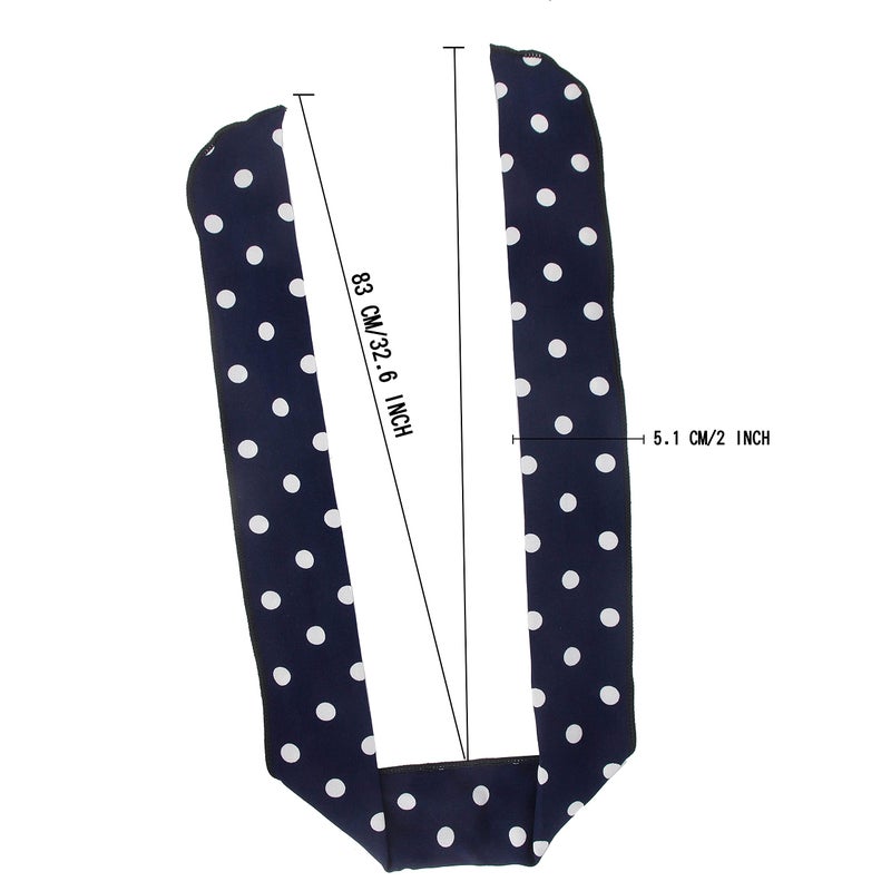 Carede Twist Bow Wire Headbands Head Wrap Retro Bowknot Polka Dot Lattice Design Rabbit ear Wired Hairbands Hair Holder Hair Accessory for Women and Girls,Pack of 9 - Image 3