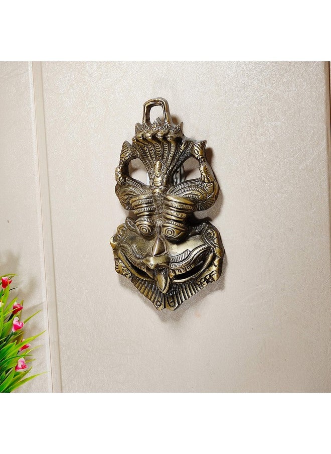 كريدايكرافت KridayKraft Metal Nazar Battu مع Naag Ganesha لحماية العين الشريرة وNazar Suraksha (العين السيئة)، قناع Suraksha Kawach (رمادي، متوسط)  - Image 5