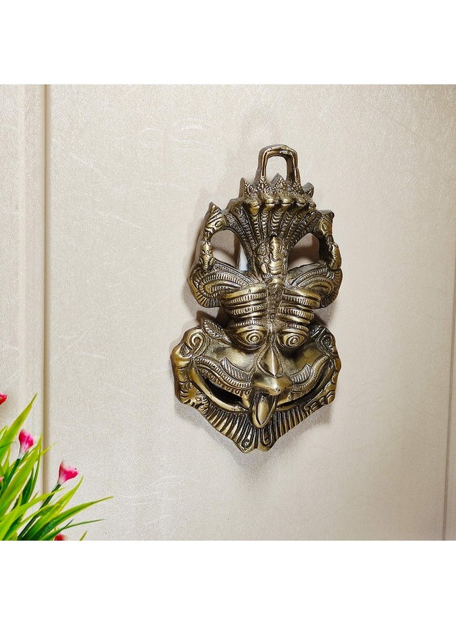 كريدايكرافت KridayKraft Metal Nazar Battu مع Naag Ganesha لحماية العين الشريرة وNazar Suraksha (العين السيئة)، قناع Suraksha Kawach (رمادي، متوسط)  - Image 4