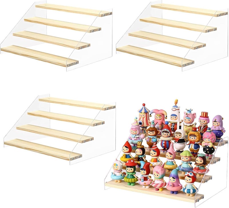 Al Raied ARS® Clear Acrylic Display Riser Stand – Multi-Level Organizer for Perfumes, Cupcakes, Toys, and Collectibles - Image 1