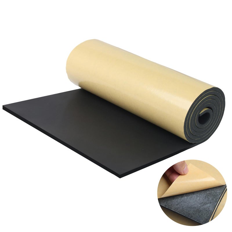 Eunice Sponge Neoprene Foam Sheet with Adhesive 12 in x 59 in x 14 in Foam Rubber Roll Cut to Multiple Dimensions High Density Rubber Padding for Shock Pad DIY Crafts - Image 2