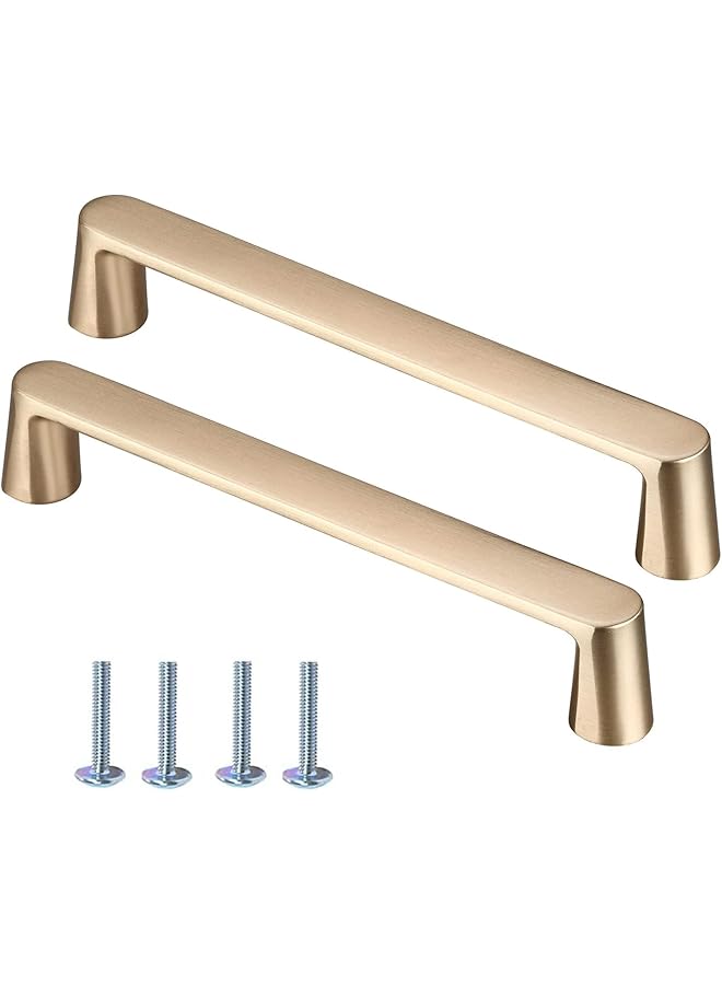 PROMASS 2 packs of North European and American style minimalist cabinets, gold handles, wardrobe doors, handles, cabinets, drawers, zinc alloy handles - Image 1