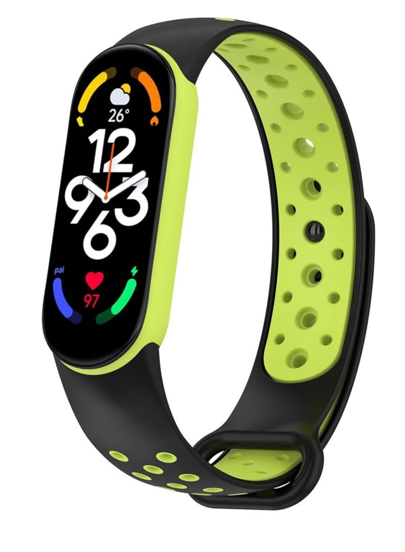 Strap Compatible with Xiaomi Mi Band 4 / Mi Band 3, Women Men Armband, Two Colours Breathable Adjustable Soft Silicone Replacement Strap Compatible with Xiaomi Mi Band 3/4 - Image 2