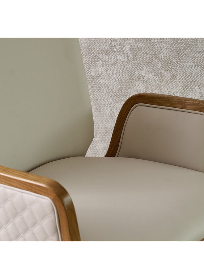 AL HUZAIFA FURNITURE - Capri Dining Chair Upholstered In Pvc Leather Quilted Design Walnut American Ashwood Legs - Image 1