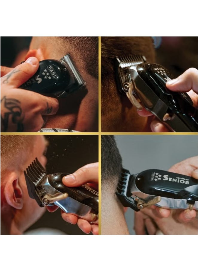 WAHL Wahl 5 Star Black Rechargeable Trimmer, Professional Trimmer, Close Trimming, Detail Trimming and Contouring, Lightweight, Rechargeable, Snap-In/Snap-Out Blades, Barber Supply  - Image 5