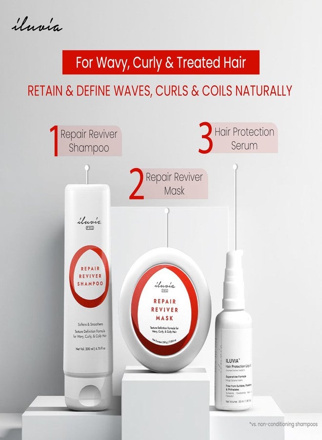 iluvia Curly & Wavy Care - Repair Reviver Mask - Natural softness & curl retention - Sulfate, Paraben Free (IRRM200, 1) - Image 5