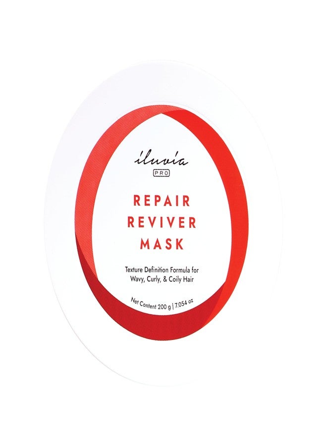 iluvia Curly & Wavy Care - Repair Reviver Mask - Natural softness & curl retention - Sulfate, Paraben Free (IRRM200, 1) - Image 1