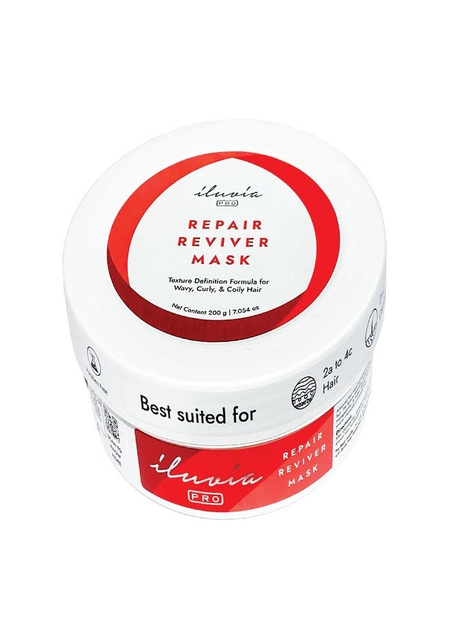 iluvia Curly & Wavy Care - Repair Reviver Mask - Natural softness & curl retention - Sulfate, Paraben Free (IRRM200, 1) - Image 2