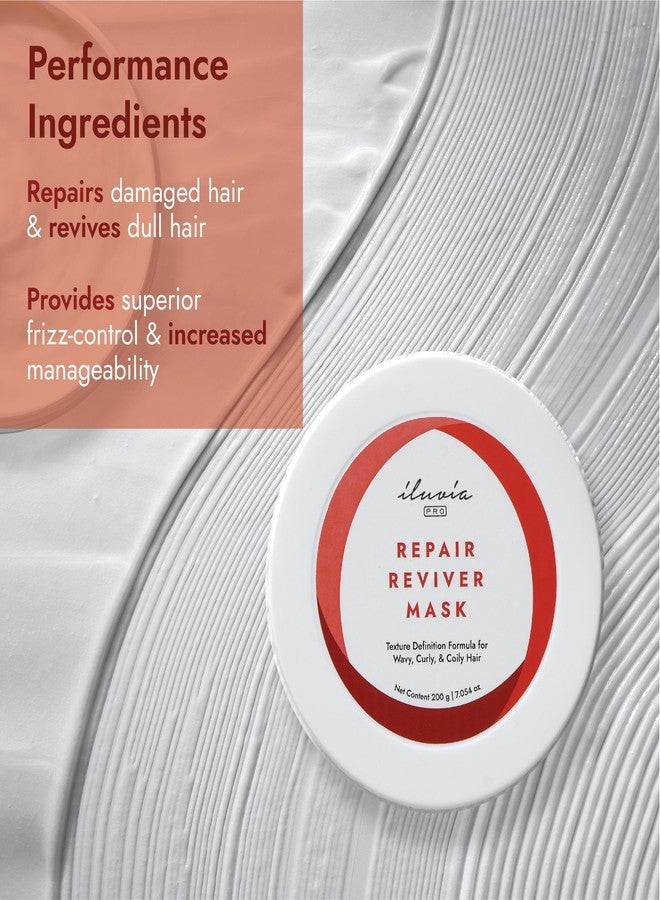 iluvia Curly & Wavy Care - Repair Reviver Mask - Natural softness & curl retention - Sulfate, Paraben Free (IRRM200, 1) - Image 4