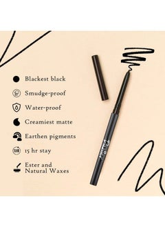 DAZLLER College Makeup Essentials 3: Kreamy Kajal 0.35G + Mascara 4.1G + Eyeliner Pencil 1.5G Lightweight Matte Black Smudgeproof Waterresistant Earthen Pigments Smooth Gliding  - Image 4