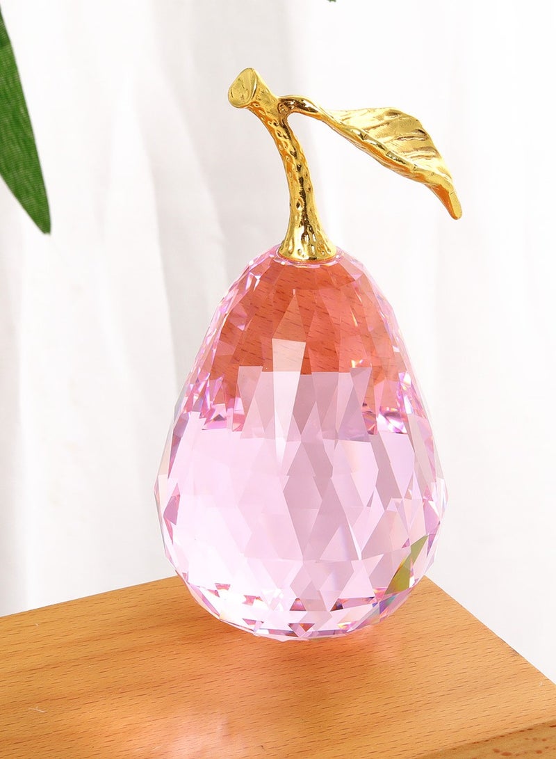 RARELY Pink K9 Crystal Pear Creative Home Decoration The Best Gift For Parents  Sisters  Relatives And Friends - Image 2