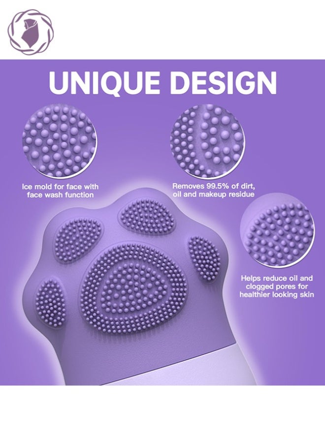 New Cat Paw Shape Ice Roller For Face, Beauty Facial Massage, Acne Puffiness Relief Purple - https://f.nooncdn.com/p/pzsku/Z96DEDF812D72A69B6071Z/45/1746222004/04b66895-fb05-4041-b2d1-e459ed242c15.jpg?width=original
