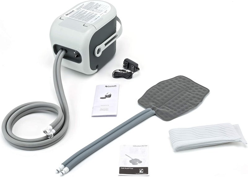 Ossur Cold Rush Therapy Machine System with Lumbar Pad- Ergonomic, Adjustable Wrap Pad Included- Quiet, Lightweight and Strong Cryotherapy Freeze Kit Pump