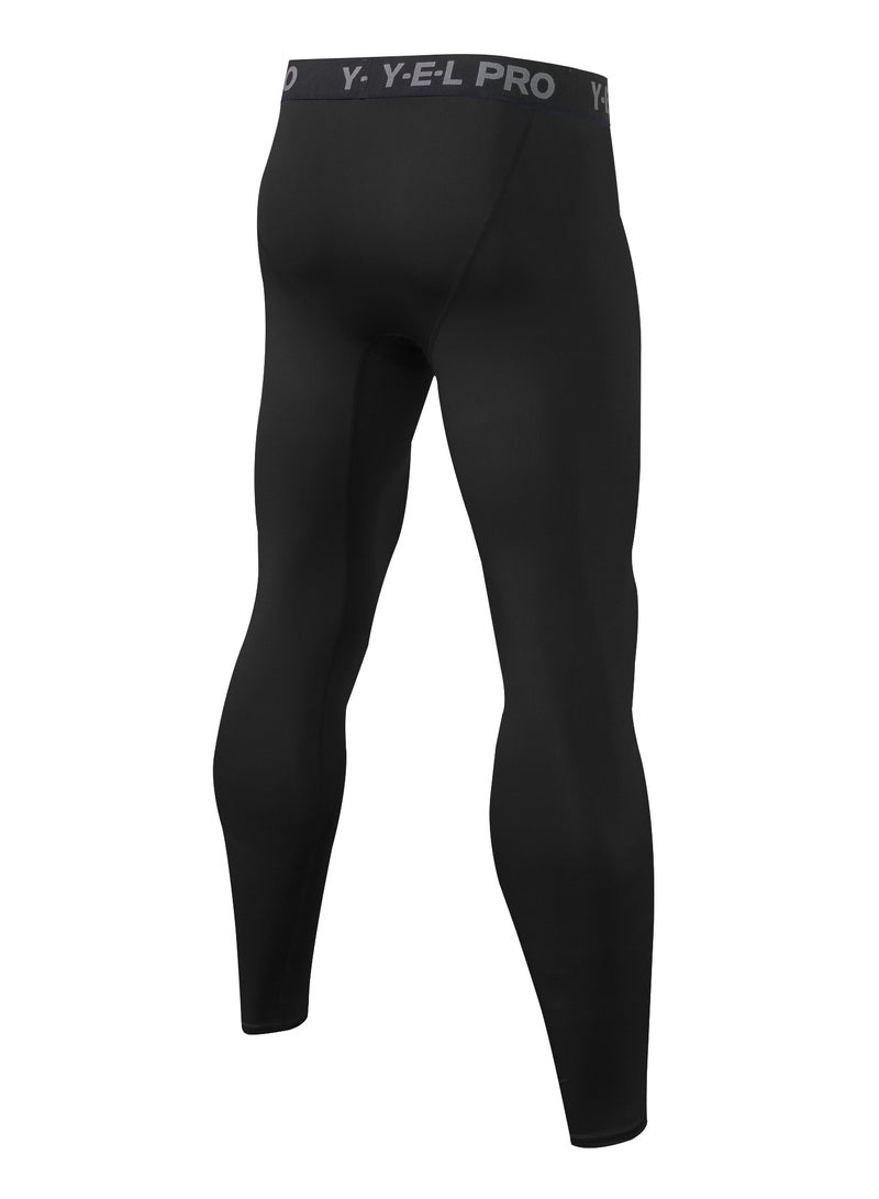 YEL PRO Men Quick Dry Breathable Elastic Trousers Black - Image 2