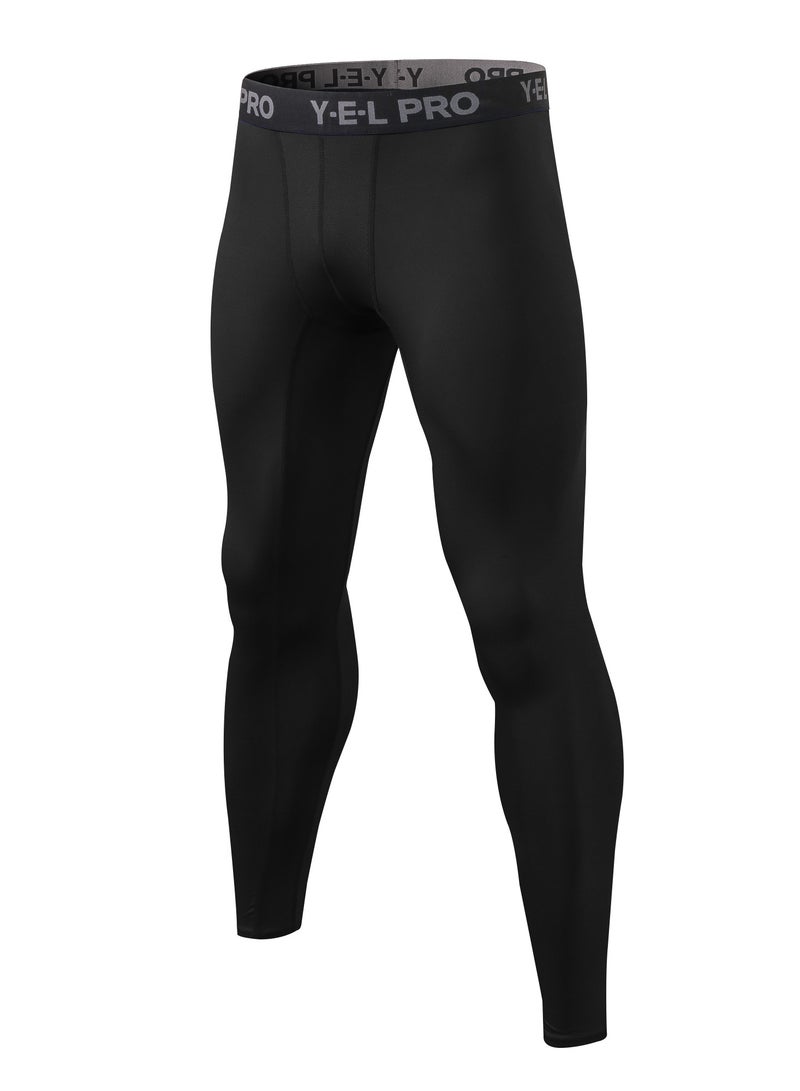 YEL PRO Men Quick Dry Breathable Elastic Trousers Black - Image 1