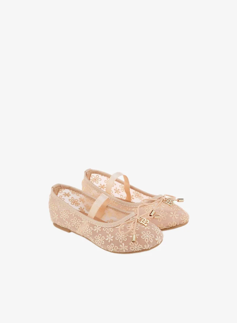 Girls Embroidered Ballerina Shoes