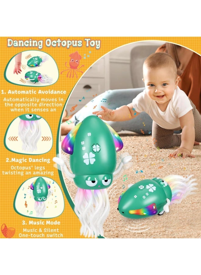 Twisoo Rechargeable Electronic Sensing Dancing Octopus Baby Toy – Musical Interactive Obstacle Sensor Toys with LED Light - Image 4