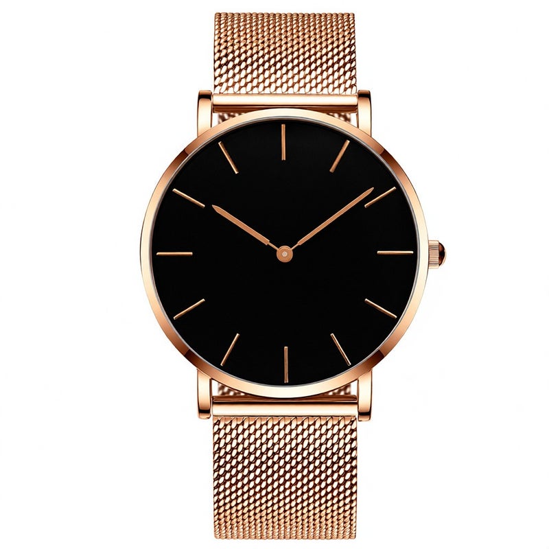 Men's Watches Luxury Quartz Wristwatch Men Business Casual Watch Fashion Braided Stainless Steel Watch Band Waterproof Watch for Men - Image 1