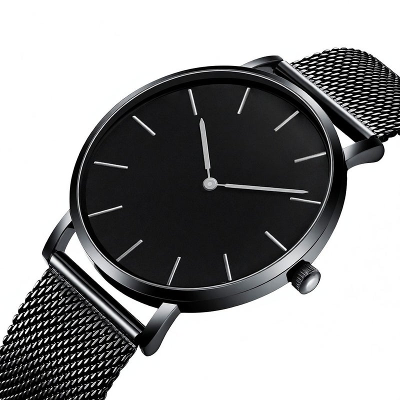 Men's Watches Luxury Quartz Wristwatch Men Business Casual Watch Fashion Braided Stainless Steel Watch Band Waterproof Watch for Men - Image 5