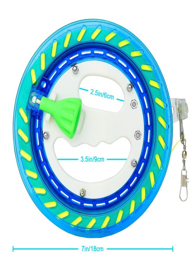 YFAFENGS Kites Reels for Adults, Professional Kite String Reel Winder for Adults, 1000FT Line Spool, Kite String Spool with Lock, for Outdoor Kites(Blue, 7 inches) - Image 3