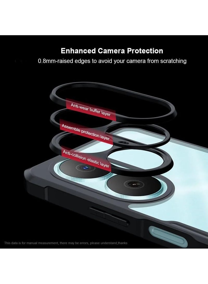 general Clear Protective Case Compatible with Vivo V60 Lite [Airbag Protection] Clear Protective Case with Camera Lens Protection PC+TPU Shock-Resistant Protective Back Cover - Image 4