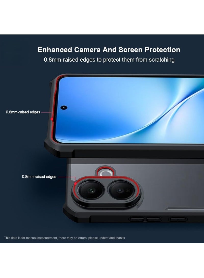 general Clear Protective Case Compatible with Vivo V60 Lite [Airbag Protection] Clear Protective Case with Camera Lens Protection PC+TPU Shock-Resistant Protective Back Cover - Image 3
