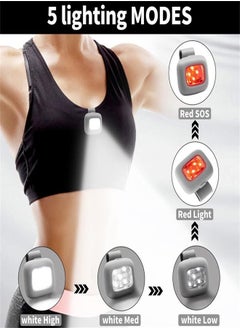 Generic Running Lights 2 Pack Safety Jogging LED Light for Runners and Joggers High Visibility Reflective Running Gear with USB Charging Line and Strong Magnetic Clip for Night Running Walking Hiking  - Image 2