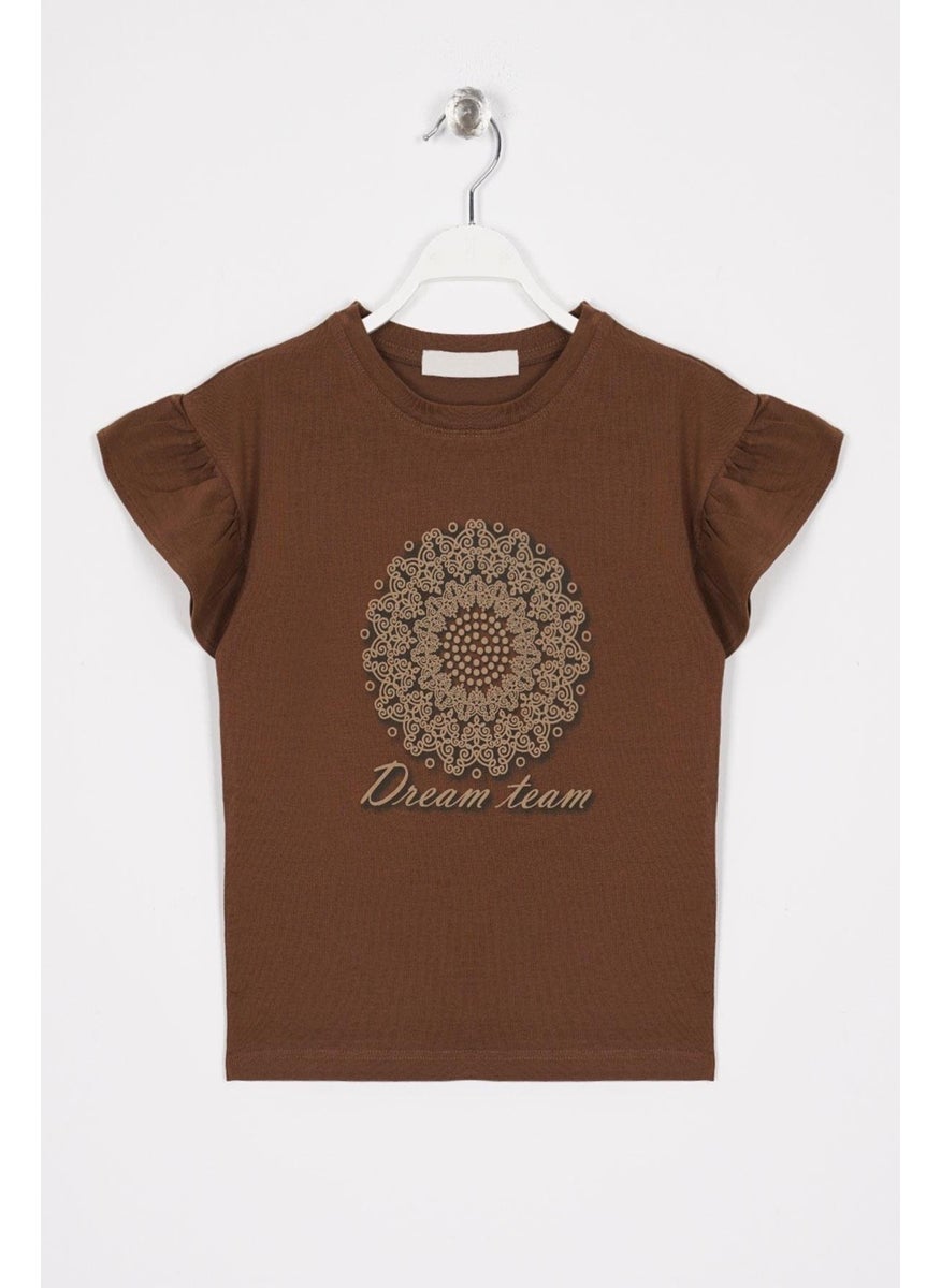 Ruffle Sleeves Text Printed Brown Girl T-shirt - pzsku/Z96DF4BDAA5319814F5A0Z/45/_/1741212995/e6258323-77c0-4951-a5f9-299faf4474c9