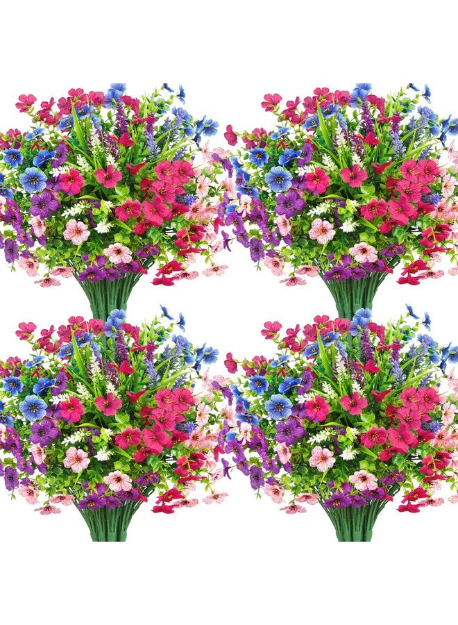 Besteek 20 Bundles Artificial Flowers for Outdoors Decoration Fake Silk Flowers UV Resistant Faux Plants Artificial Daisy Eucalyptus for Spring Summer Garden Yard Porch Window Home Decor, Mixed - Image 1
