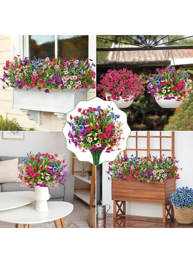 Besteek 20 Bundles Artificial Flowers for Outdoors Decoration Fake Silk Flowers UV Resistant Faux Plants Artificial Daisy Eucalyptus for Spring Summer Garden Yard Porch Window Home Decor, Mixed - Image 5