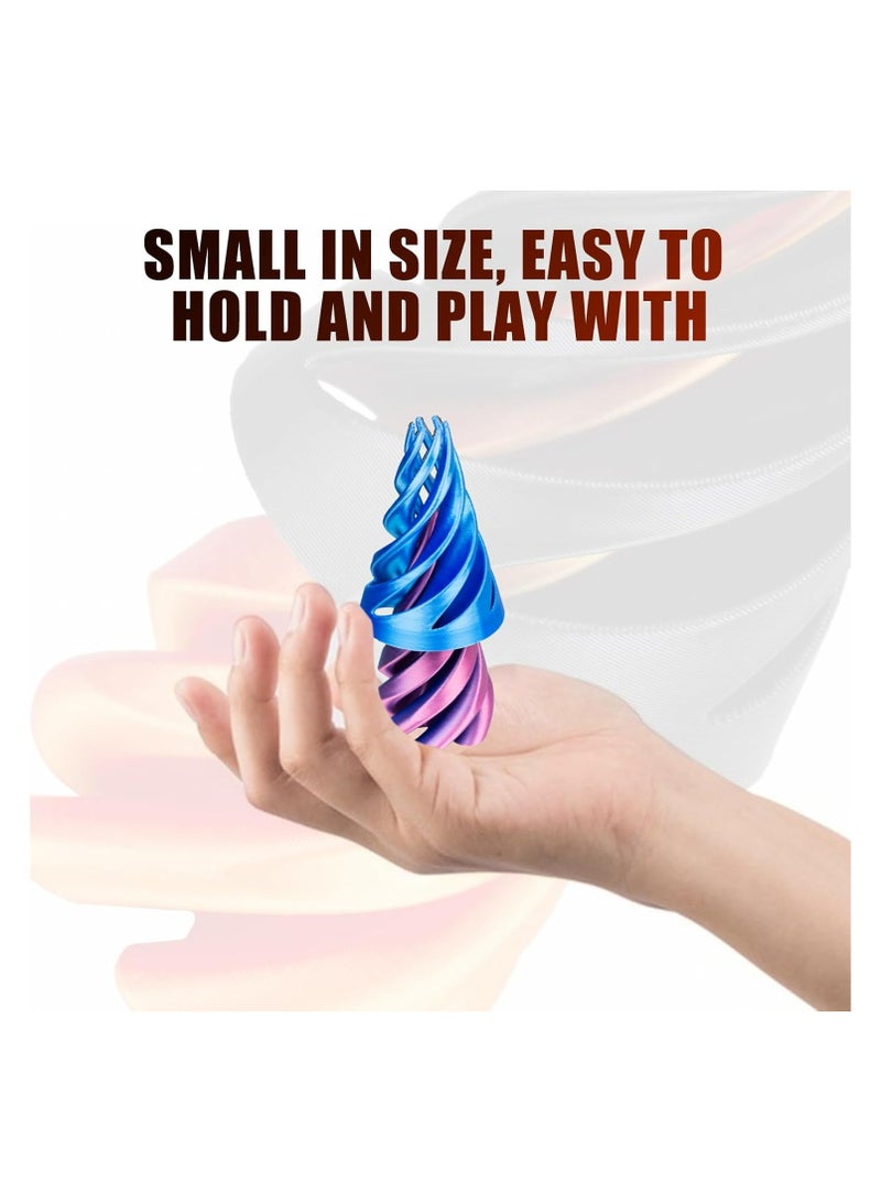 Impossible Pyramid Passthrough Sculpture 3D Printed Spiral Cone Toy Spiral Cone Fidget Toy Pass Through Pyramid Fidget Toy Stress Relief Desk Toy Pyramid Model Relax Anxiety Toy Children Adult pack of 1 random - Image 4