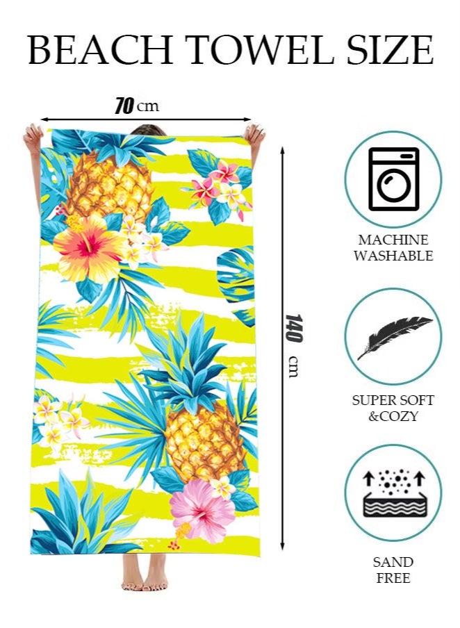 ZVEV Beach Towel, 140*70cm Microfiber Lightweight Thin Beach Towel for Adults Kids,Sand Free Quick Dry Super Absorbent Large Towels for Swimming, Pool, Camping, Yoga, Workout, Traveling - Image 3