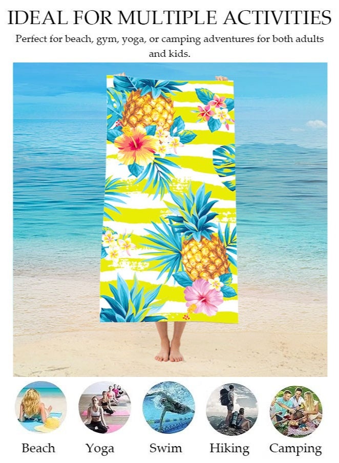 ZVEV Beach Towel, 140*70cm Microfiber Lightweight Thin Beach Towel for Adults Kids,Sand Free Quick Dry Super Absorbent Large Towels for Swimming, Pool, Camping, Yoga, Workout, Traveling - Image 2