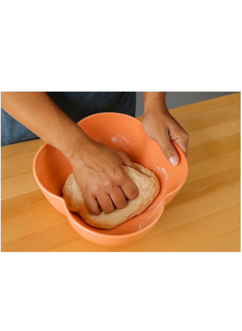 فافيلا طبق  وردة كبيرة بلاستيك  -سعة 4 لتر- لون برتقالي  -كود623-متعدد الاستخدامات - Image 2