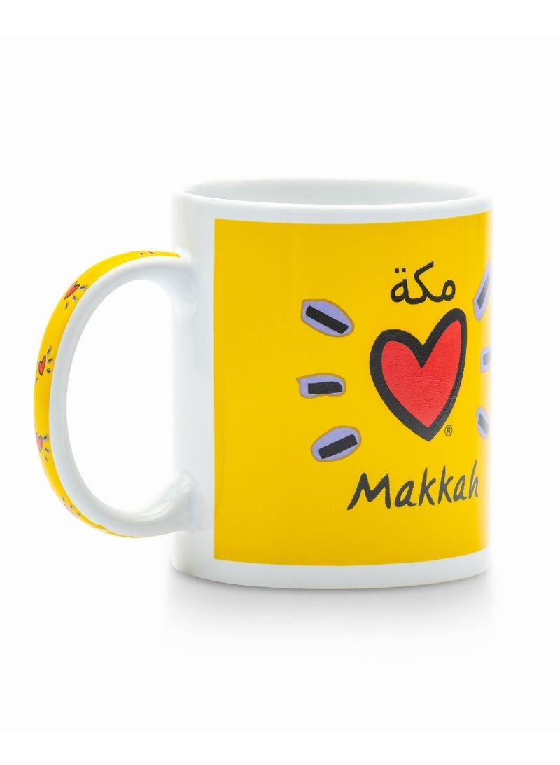 قفتات كوب سيراميك تذكاري مزين برسومات معالم مكة المكرمة - Image 3