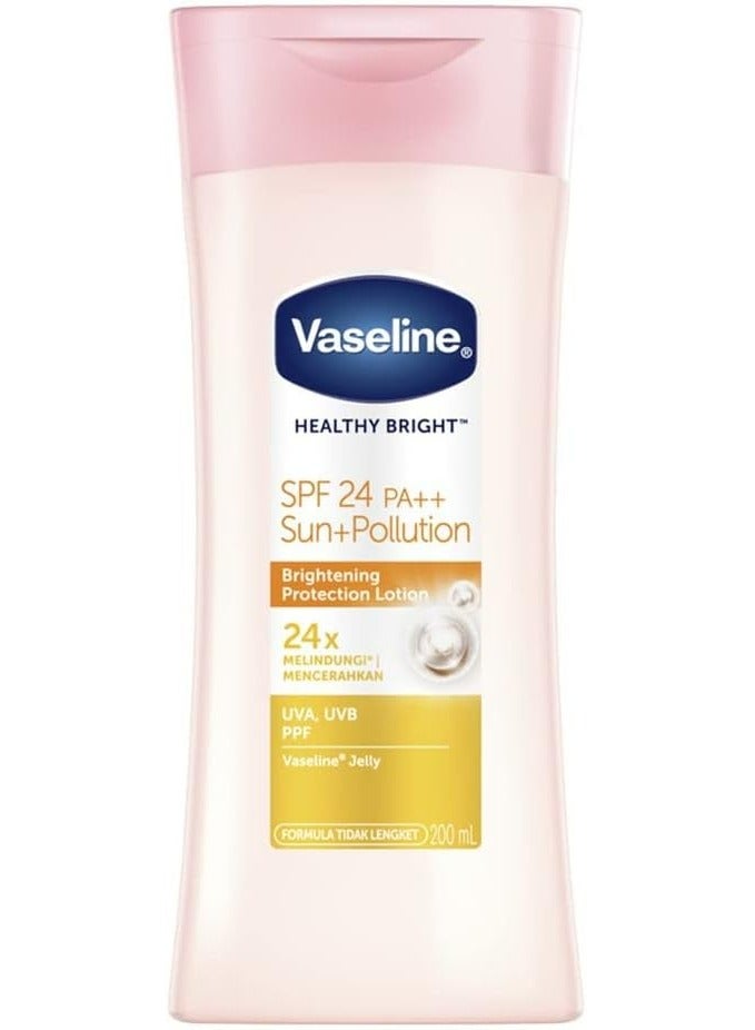 Vaseline Brightening Protection Lotion SPF 24 PA++ Sun+Pollution 200 ML - Image 1
