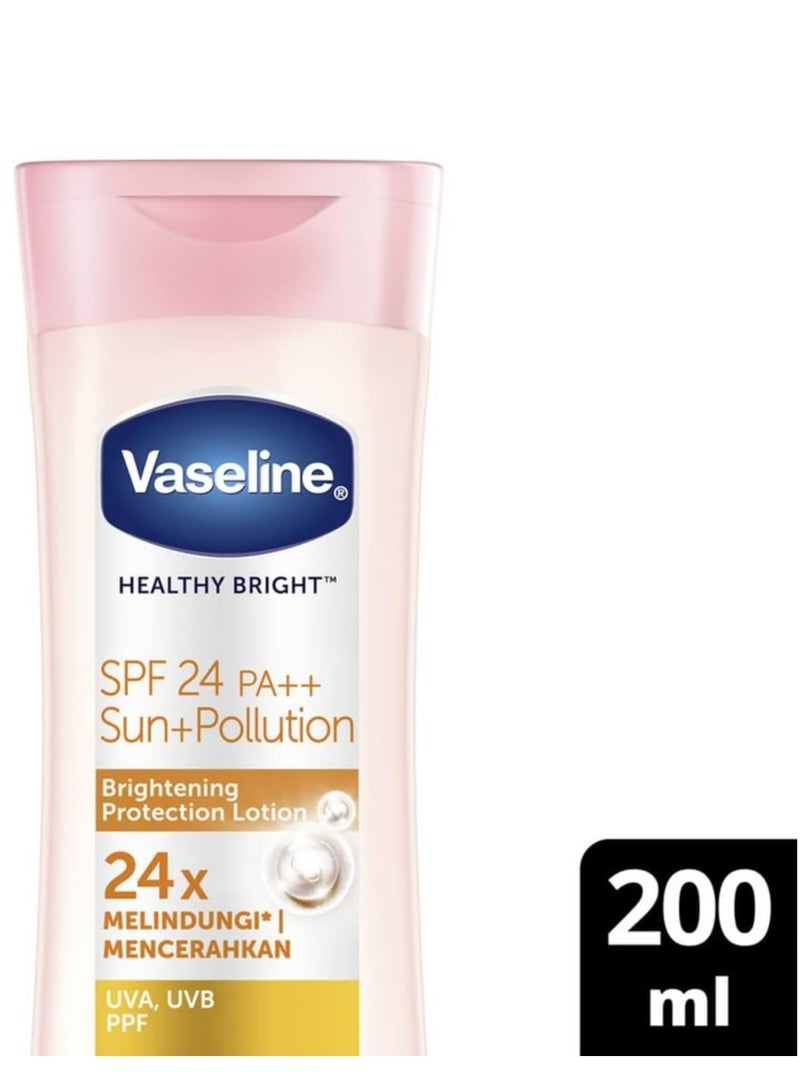 Vaseline Brightening Protection Lotion SPF 24 PA++ Sun+Pollution 200 ML - Image 2