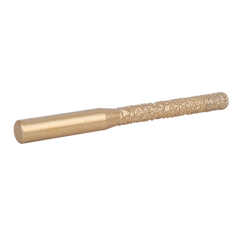Diamond Router Bits Golden Brazed Straight Shank for Quartz Stone Marble Seam Knife6.35 x 7 x 65mm - Image 1