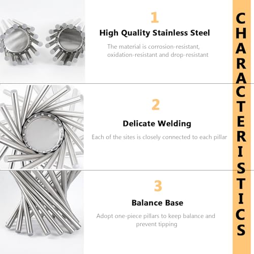 AIFUSI Fruit Bowl for Kitchen Counter, Large Fruit Basket Morden Fruits Holder for Table Centerpiece Decorative Fruit Bowls Stainless Steel Fruit Stand Creative Home Decor Bread Vegetable Storage Organizer - Image 3