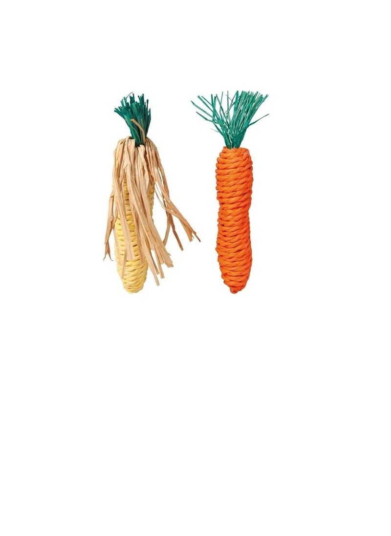 Trixie Trixie Straw Carrot And Corn Cob Chew For Small Pets  - Image 3