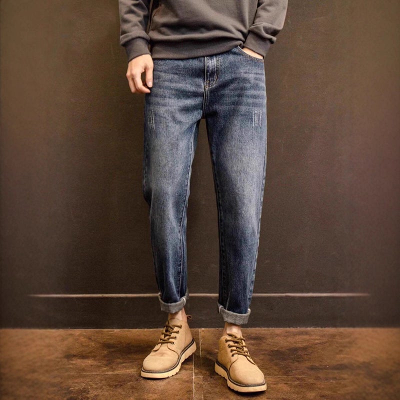 Unisex Classic Denim Jeans Loose Fit Daily Outdoor Wear - Image 1