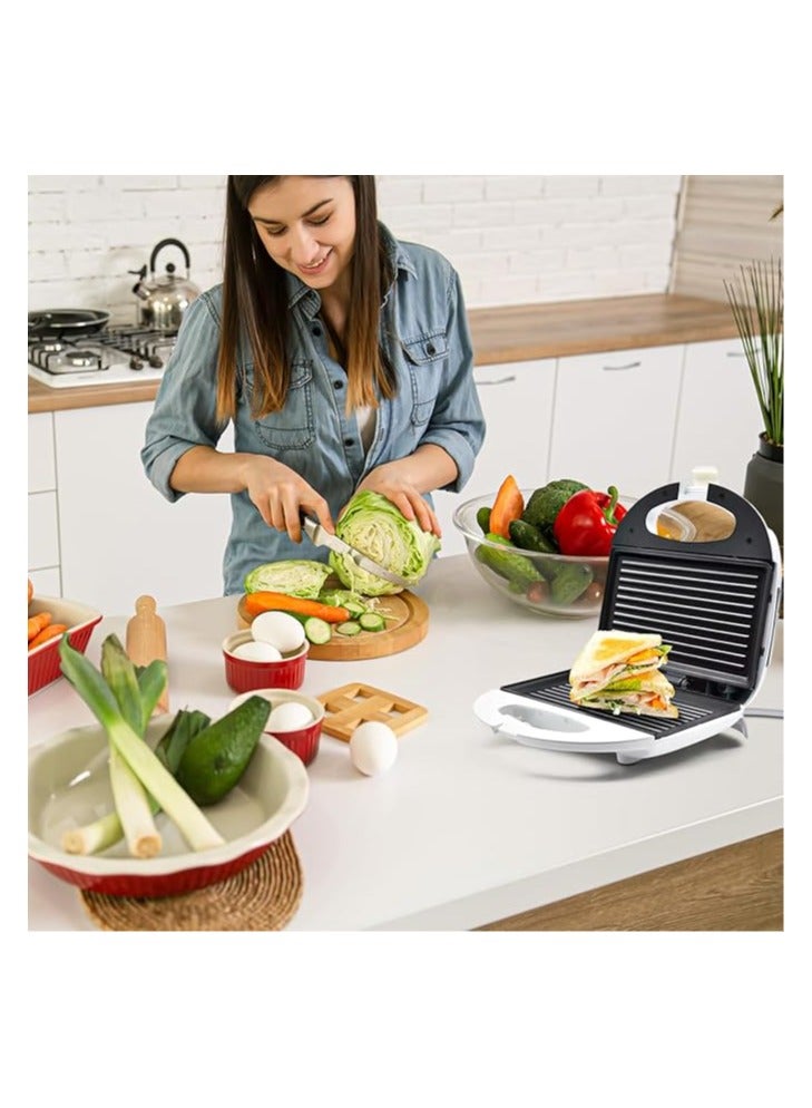 DSP Sandwich Maker 750W with Non-Stick Coating, Stainless Steel Plate, Plastic Body, Power & Ready Lights, KC1159