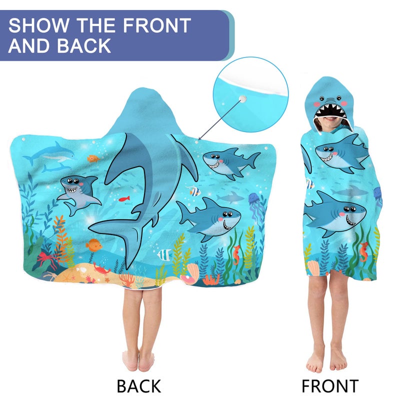 Bonsai Tree Mermaid Beach Towel, Mermaid Towel for Girls with Hood, Mermaid Tail Hooded Towel for Kids 30" x 50", Pink Mermaid Scales Microfiber Absorbent Soft Bath Towel Poncho Bathrobe for Swin Pool - Image 4