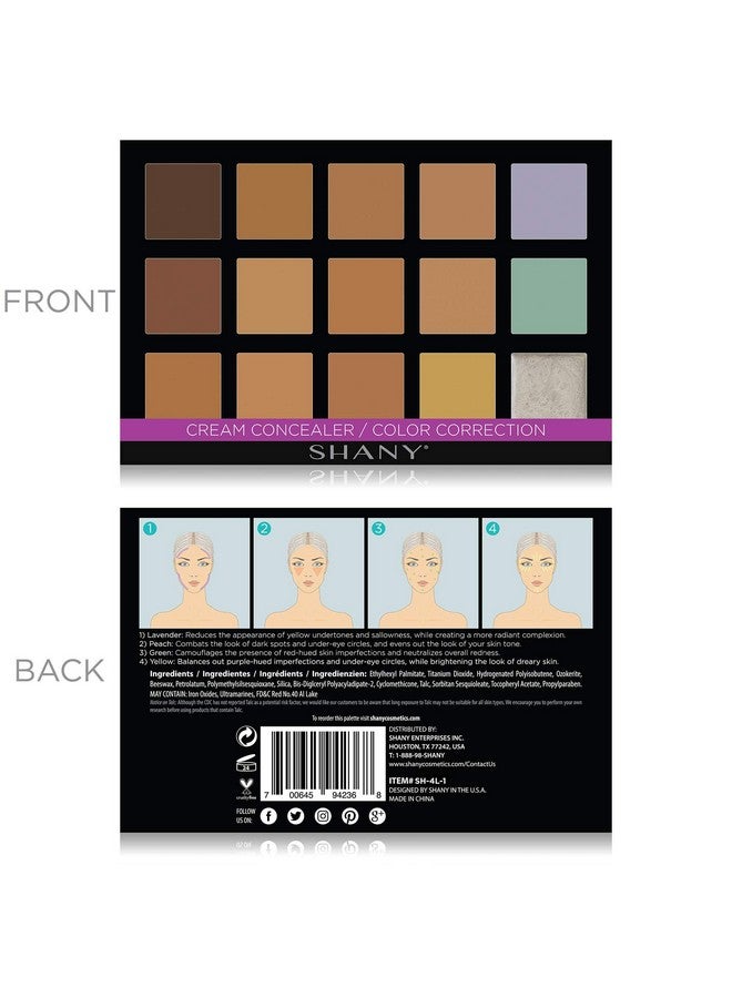Shany Cream Concealer;Color Correction Palette With Mirror Layer 1 Refill For The Contour And Highlight 4Layer Makeup Kit - Image 4