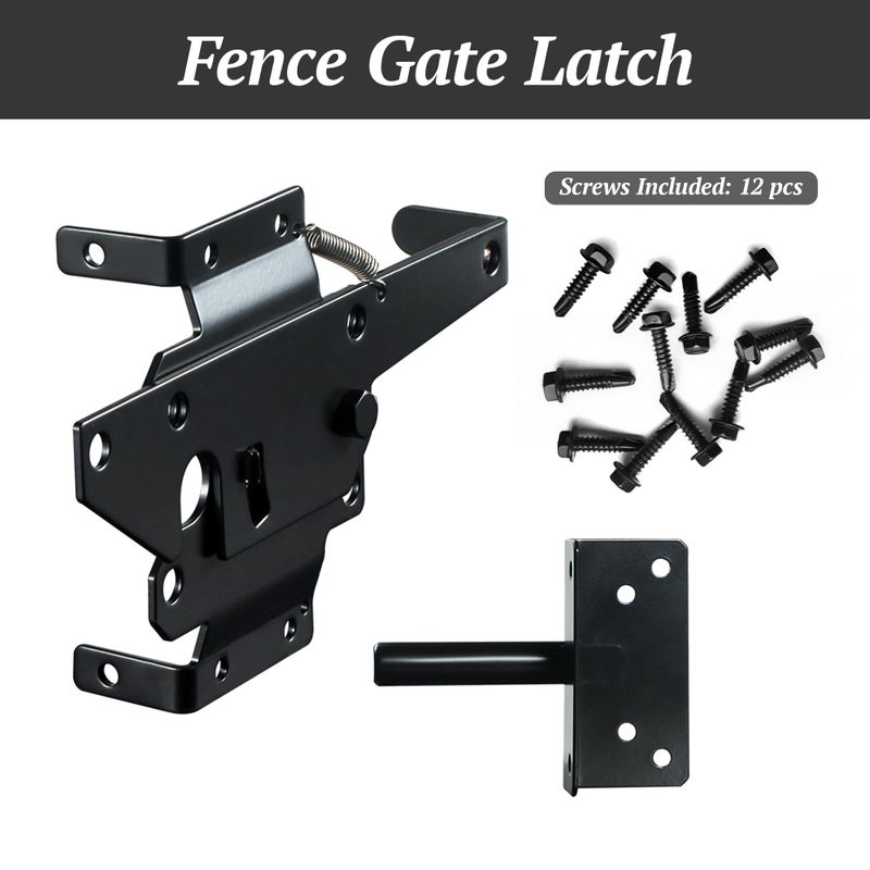 skysen Carbon Steel Vinyl Wood Fence Post Mount Gate Latch(2066-cs-p) - Image 3