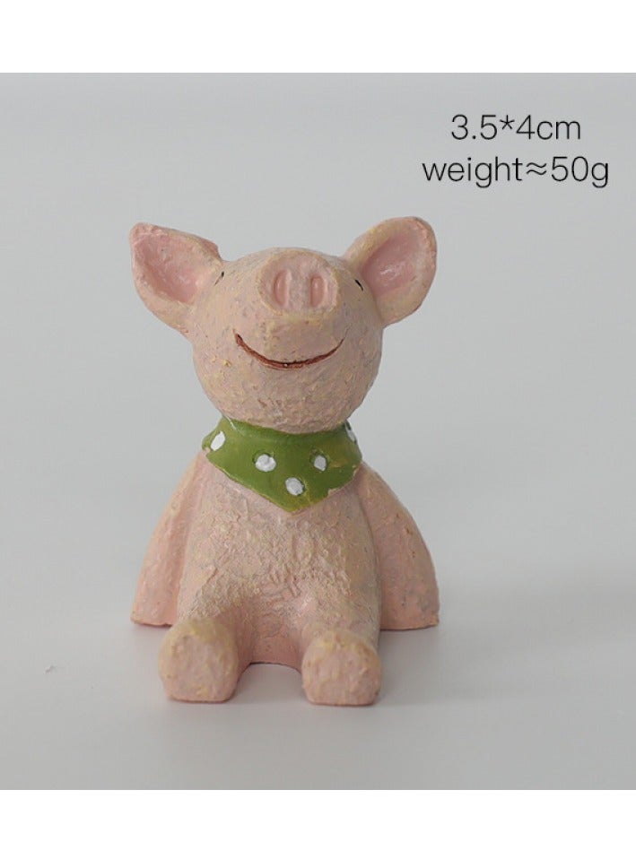 Y&D Looking Up At The Starry Sky Small Animal Ornaments Mini Animal Ornaments Home Decorations-Pigs