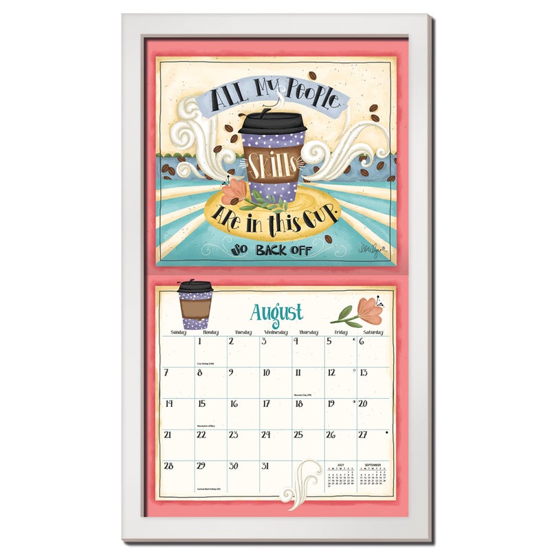 Lang, Contemporary Wall Calendar Frame - White Finish - Image 1